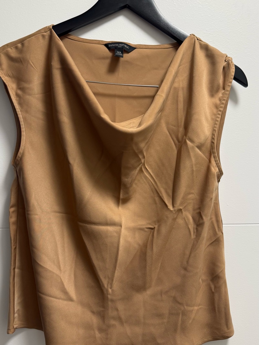 Banana Republic Sleeveless Cowl Shell - Tan